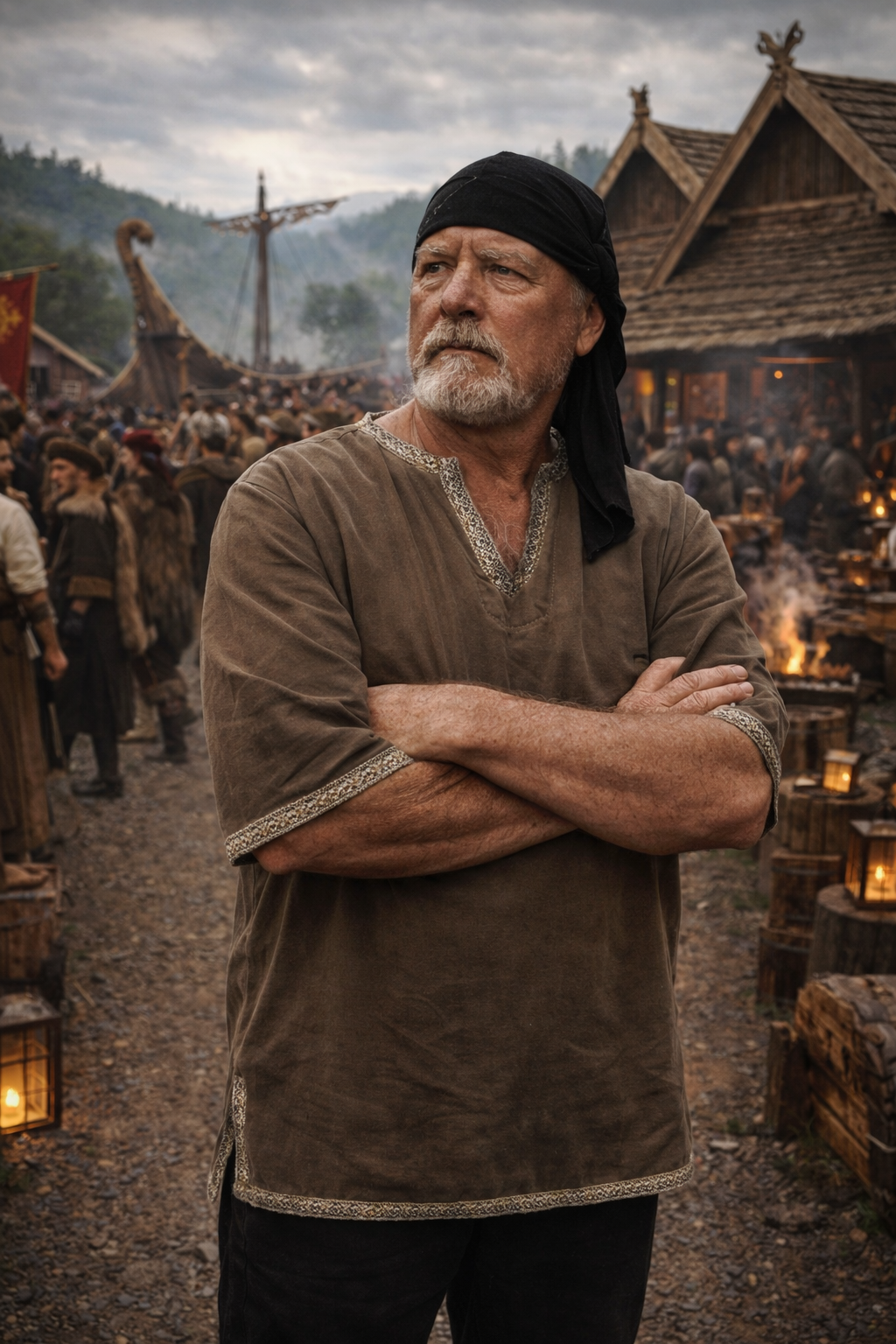 Historical Cotton Tunic for Festivals Viking