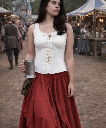 Wench Top | Lace-Up Renaissance Cotton Bodice