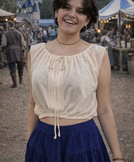 Dory Crop Top | Adjustable Lace Renaissance Festival Top