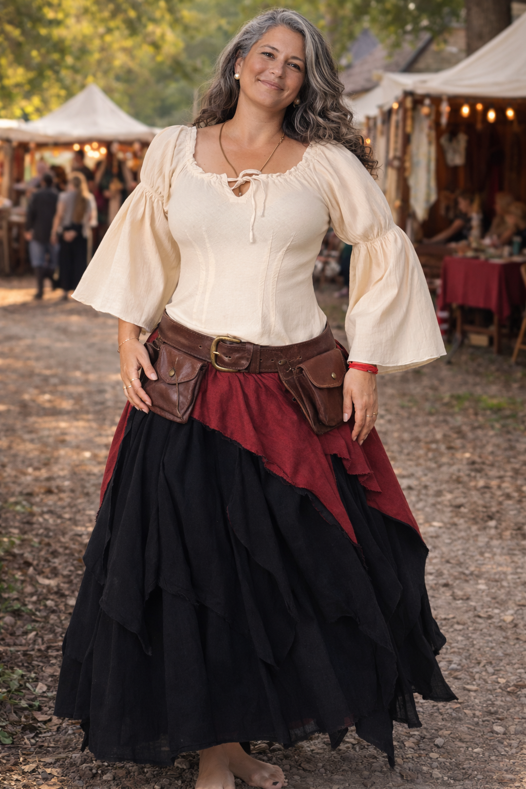 Zoe Top – Romantic Festival Blouse with Flared Sleeves